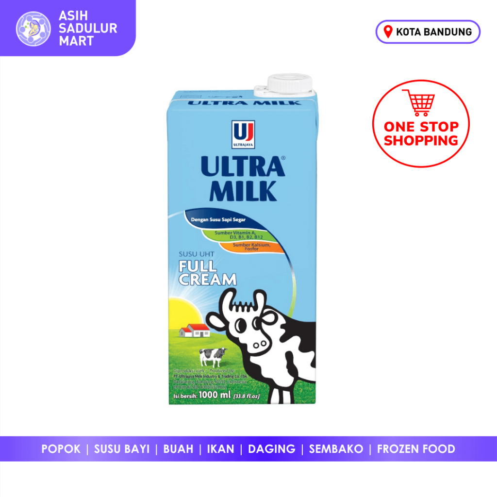 Ultra Milk Full Cream Susu UHT 1000ml 200ml Promo Bandung