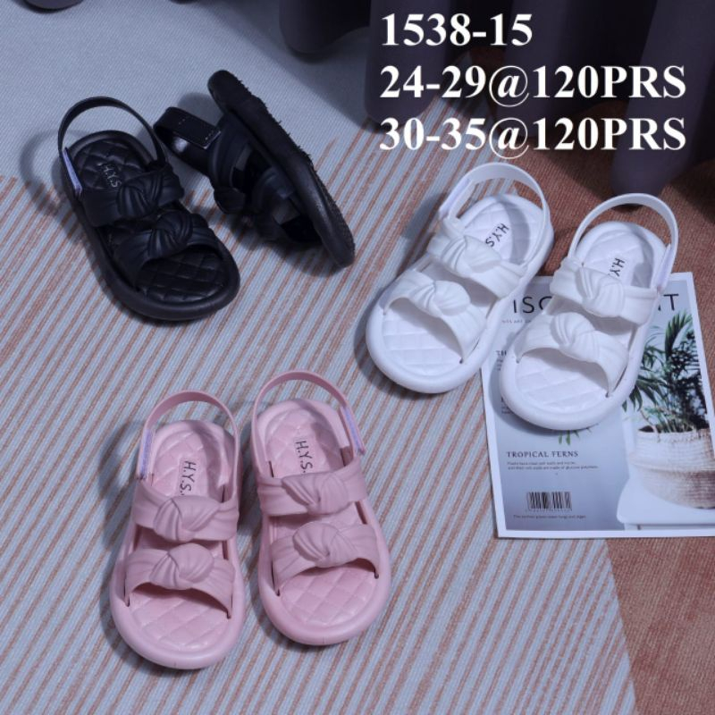 Sandal Tali Jelly Anak Perempuan SILANG VELCRO /Sandal Gunung Anak Import Trendy Bahan Premium