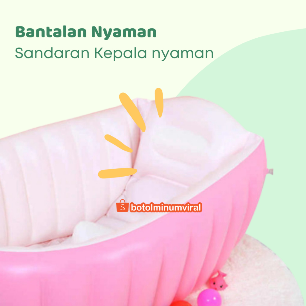 Bak Mandi Bayi Lipat Besar Baby Bath Tub Kolam Mandi Bayi Free Pompa Angin