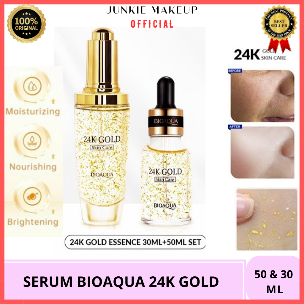 Serum Wajah Bioaqua 24K Gold Skin Care & Bioaqua EyeLash Serum Bulu Mata dan Alis BPOM/ ORIGINAL