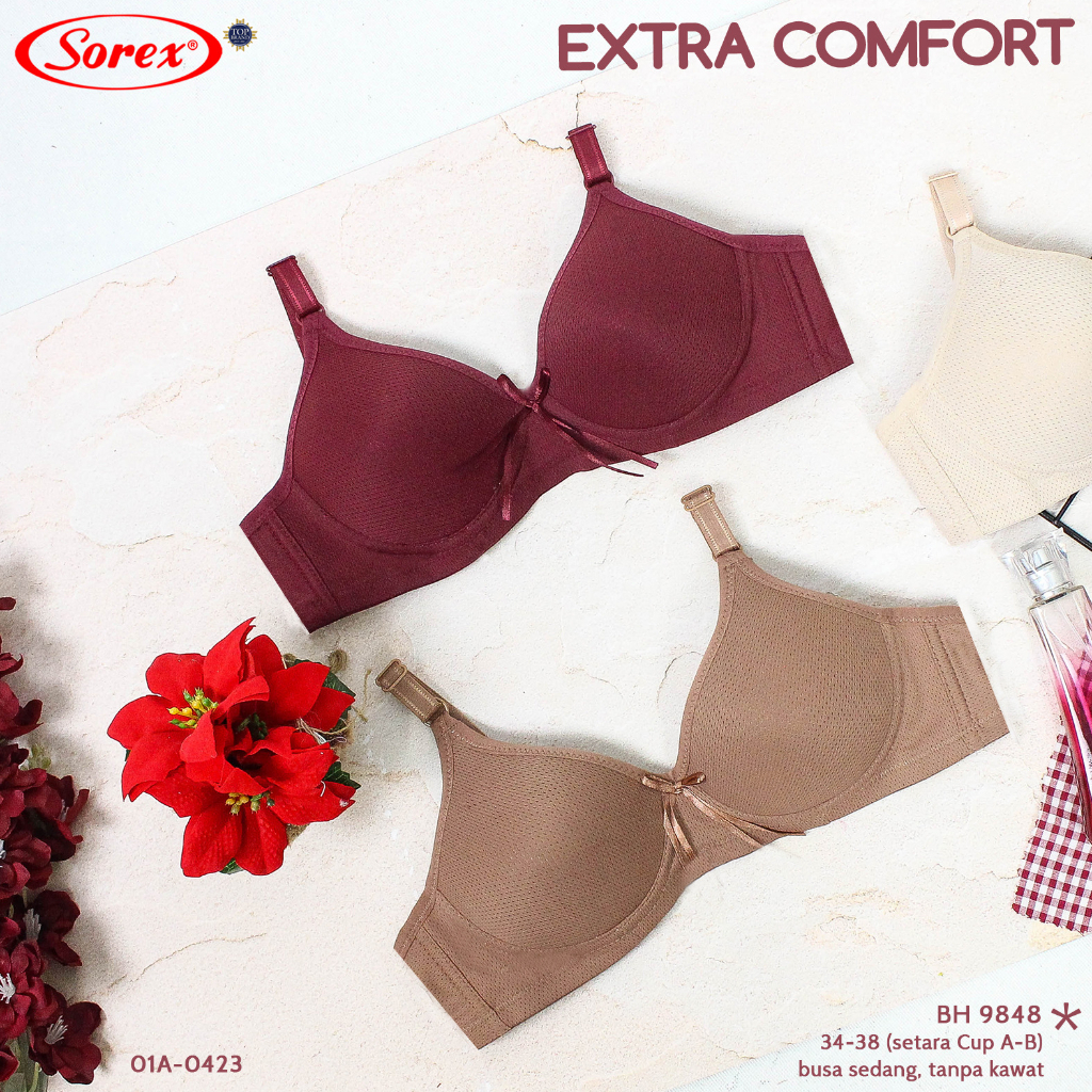 BRA BH Basic Tanpa kawat 9848 SOREX (CUP kecil)