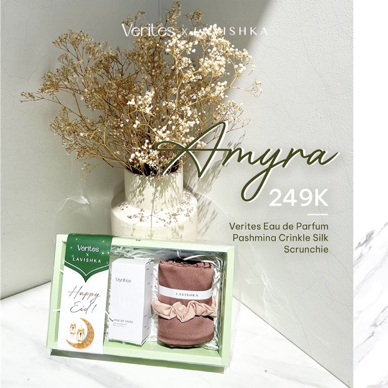 

HAMPERS LEBARAN parfum pashmina crinkle silk Eid Hampers lebaran kado hadiah hari raya