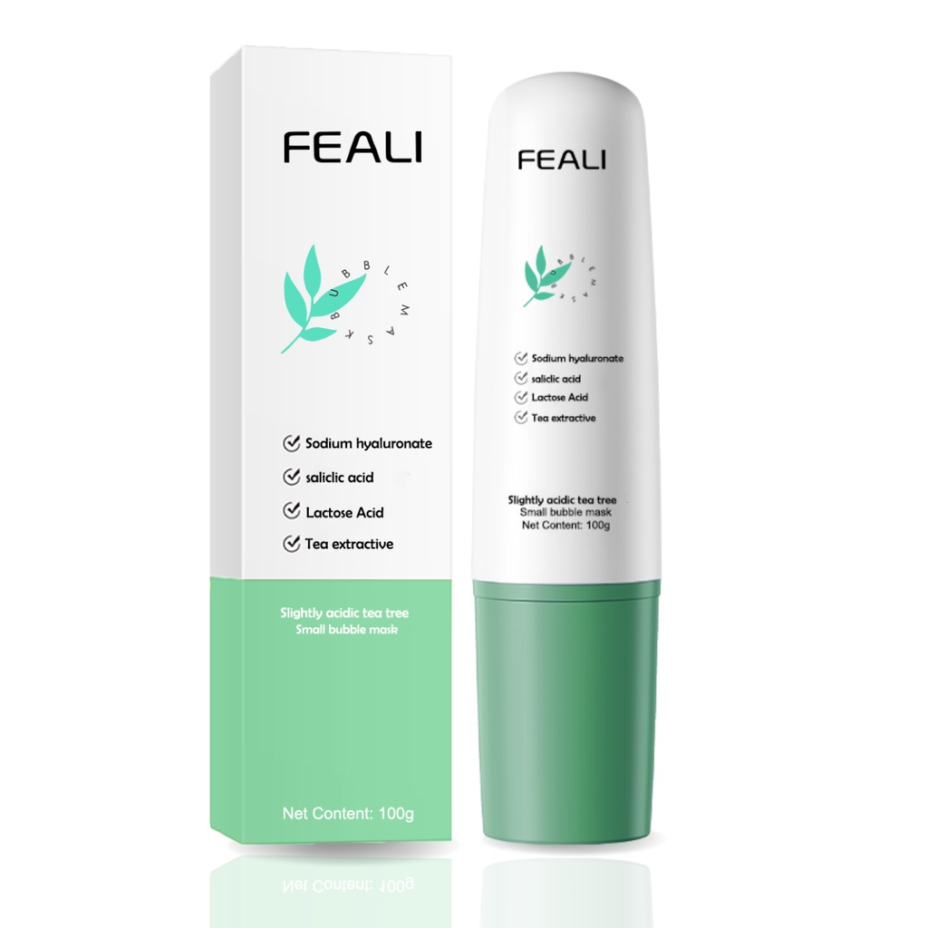 (RM) FEALI Bubble Mask Slightly Acidic Tea Tree Small Masker Bubble / Masker Wajah Melembapkan dan Mencerahkan / Masker Bubble