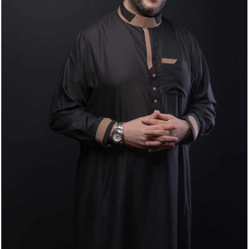 GAMIS, JUBAH ALHARAMAIN WOOL PREMIUM MANSET TERBARU, JUBAH AL HAROMAIN PREMIUM WOLL MANSET KANCING K