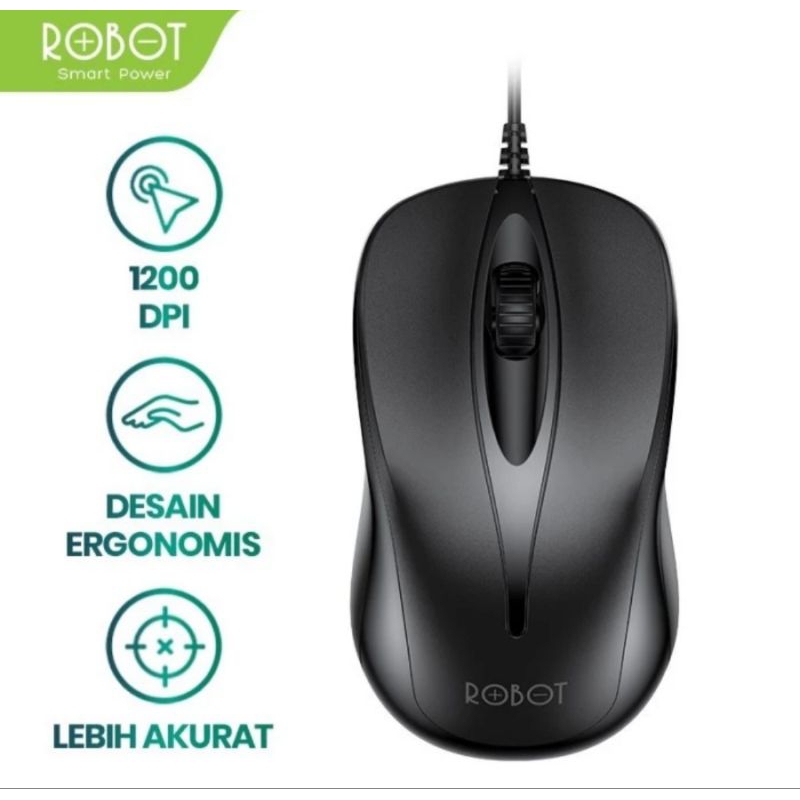 Mouse Robot M100 Wired Office Black Original