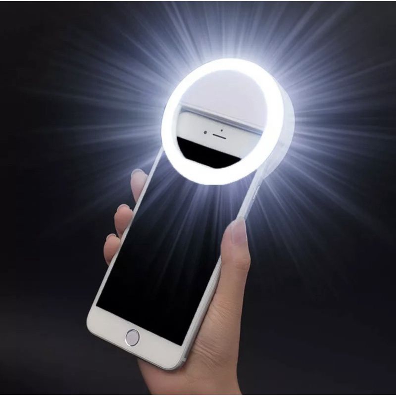 Ring Light Selfie LED/Selfie Flaslight Lingkaran 36 LED 3 Tingkat Light Clip Camera