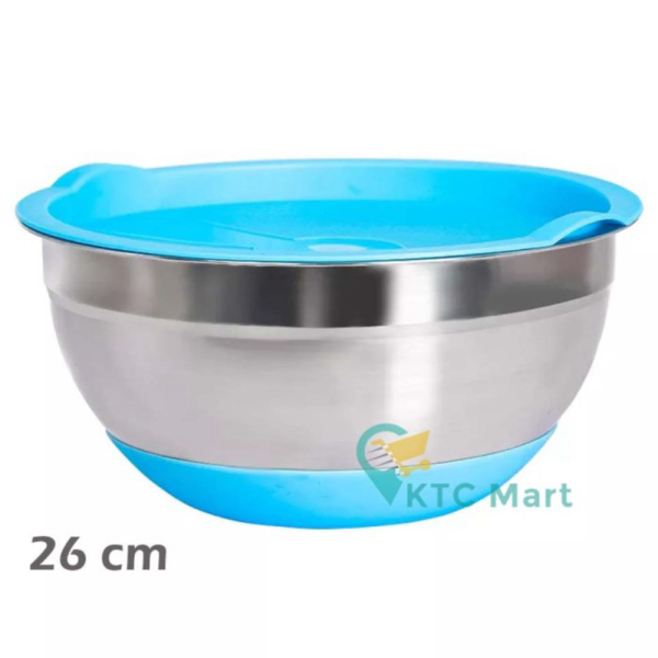 

Unik Mixing Bowl 26 cm Warna Anti Slip/ Mangkok Baskom Adonan Stainless - 26cm Sky Blue Diskon