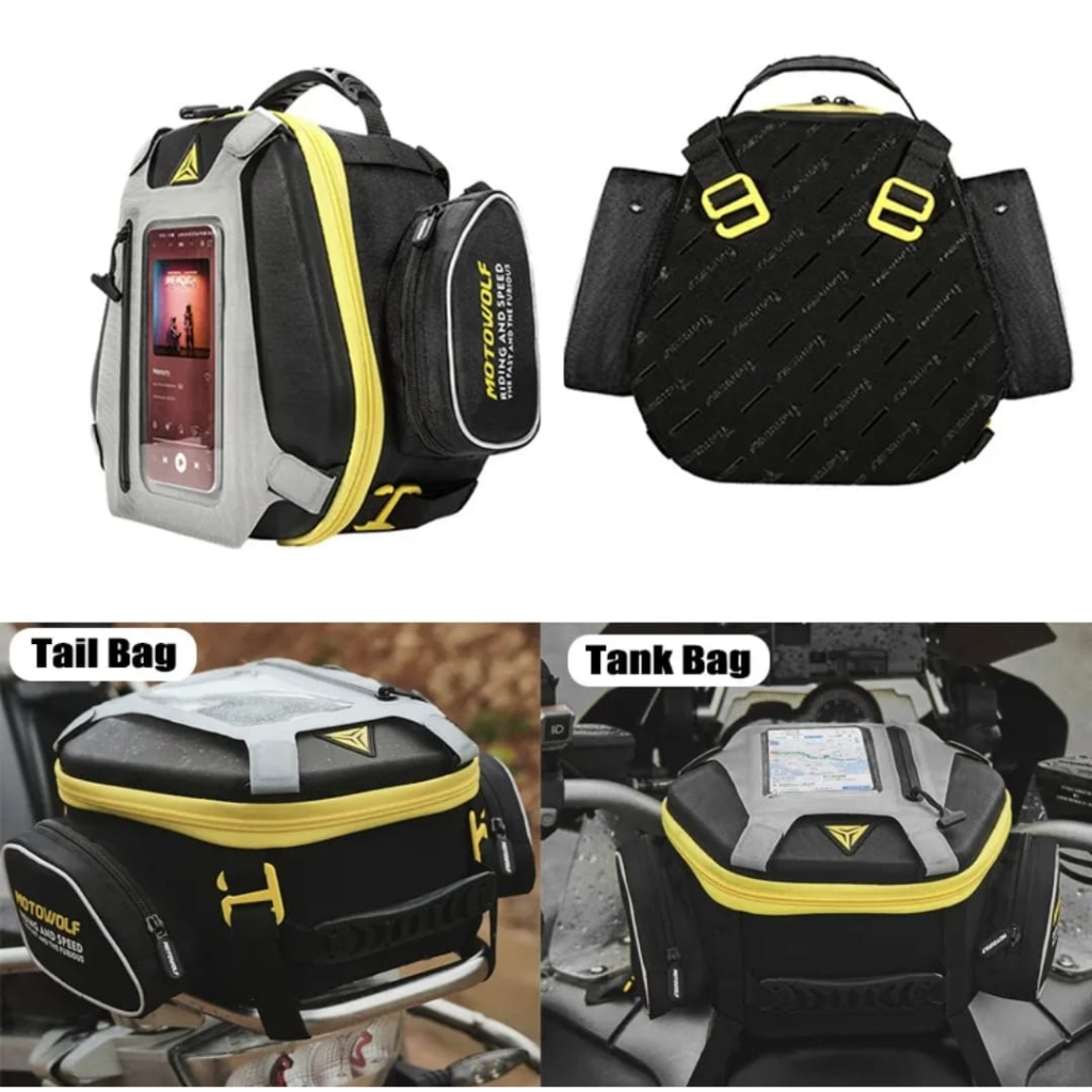 Motowolf MDL0711 Tank Bag Tail Bag Waterproof Phone Holder Universal case