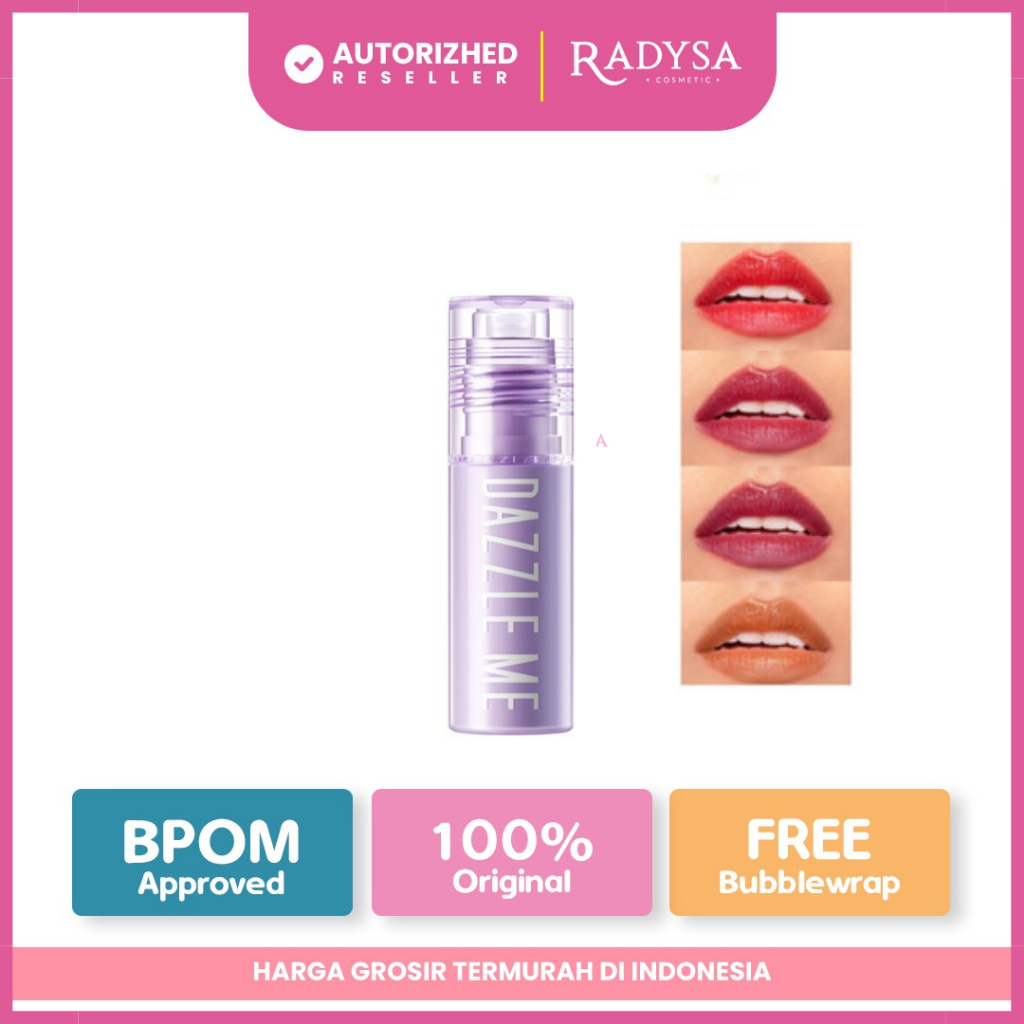 RADYSA - DAZZLE ME Juicy Punch! Lip Tint | Matte 7 Colors Super Stay Liptint Longlasting 12 jam Nourish Lip Stain