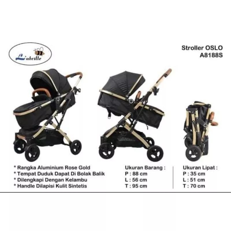 Labeille Stroller Oslo A-8188 S - Dorongan Bayi