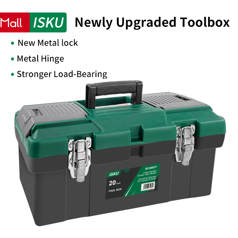 ISKU New Tool Box Plastik Ukuran 15/18/20 Inch Kotak Perkakas