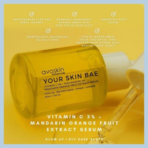 Avoskin Your Skin Bae Vitamin C Serum 30ml-Kulit Tampak Lebih Cerah