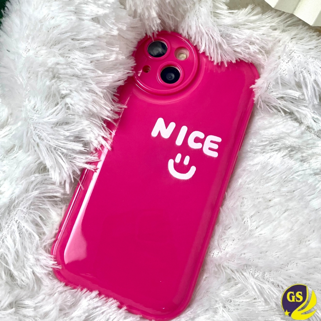 SOFT CASE SILICONE PINK FANTA NICE SMILE IPHONE 7 8 7+ 8+ SE 2020 X XS MAX XR 11 12 13 MINI PRO MAX