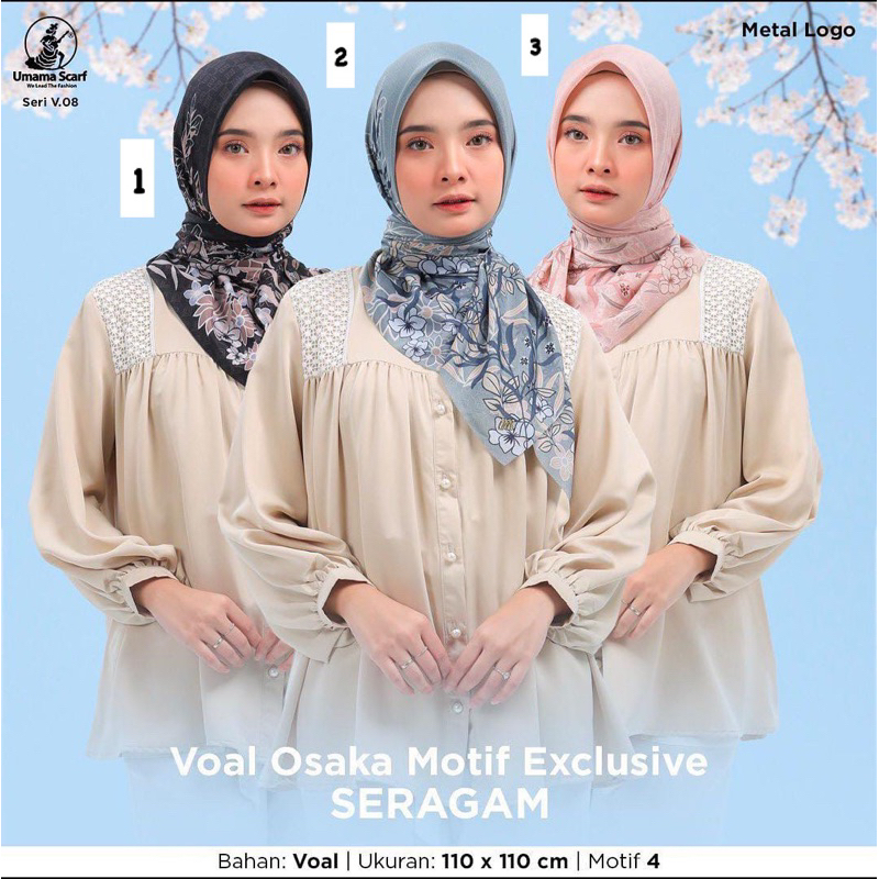 (V.08) OSAKA EXCLUSIVE MOTIF SERAGAM UMAMA SCARF