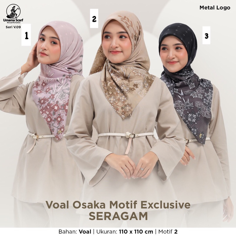 (V.09) OSAKA EXCLUSIVE MOTIF SERAGAM UMAMA SCARF