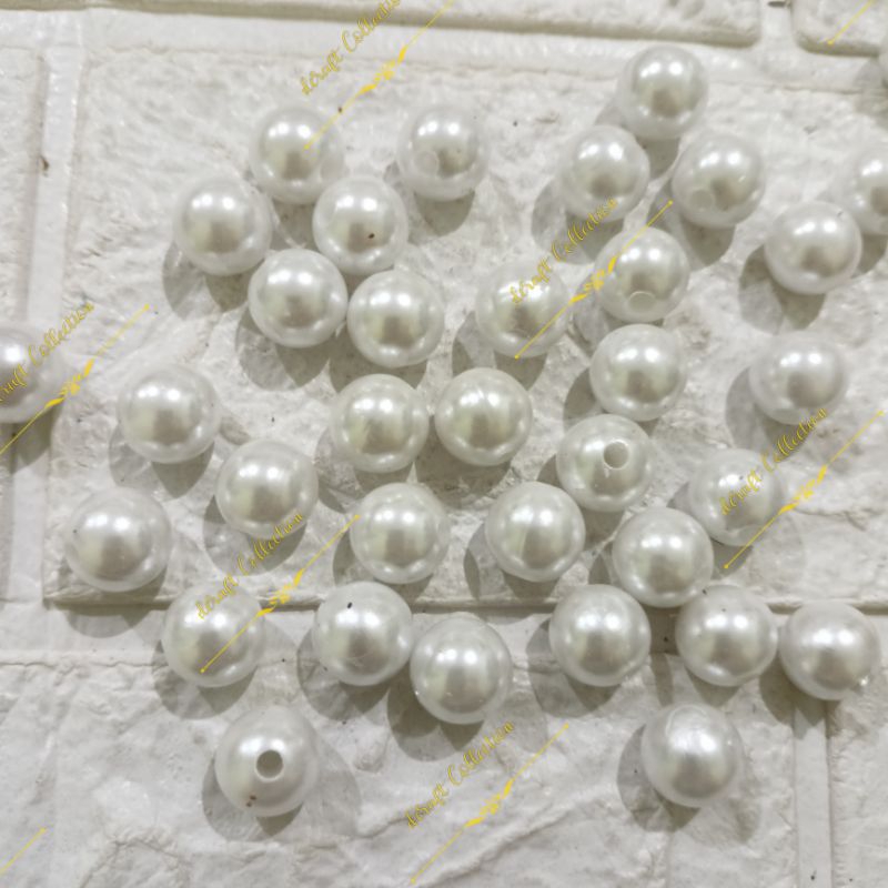 Mutiara Ringan 12mm Putih 25gram