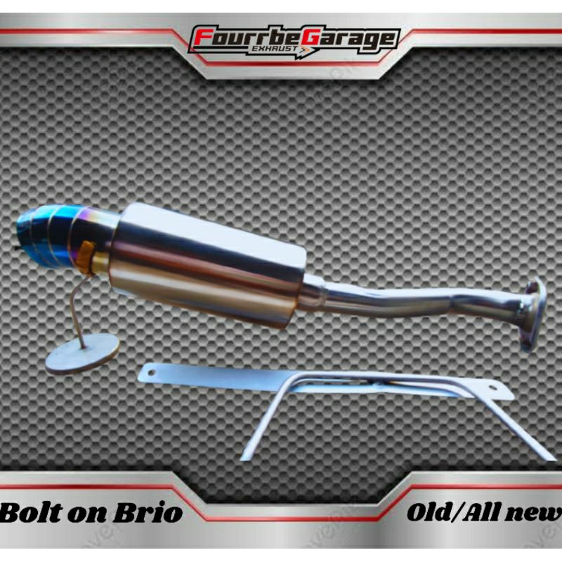 GARANSI ORI Knalpot Mobil Bolt On Mobil Brio Pnp Sistem Bass Kering/Bulat JS racing