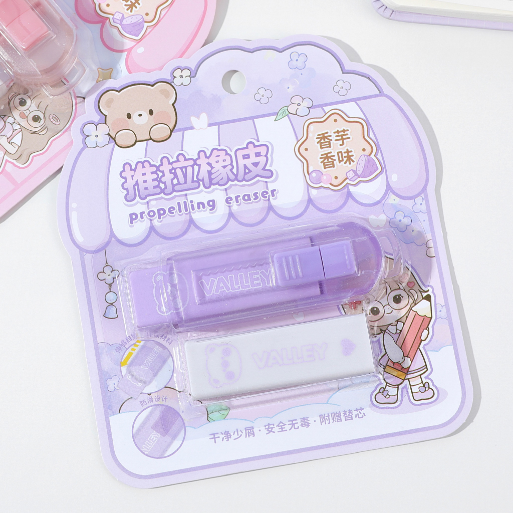 KENSHO Sliding Eraser Karakter Aesthetic /  Penghapus Mekanik Dengan Refill / Hapusan Propeling Bunny Girl