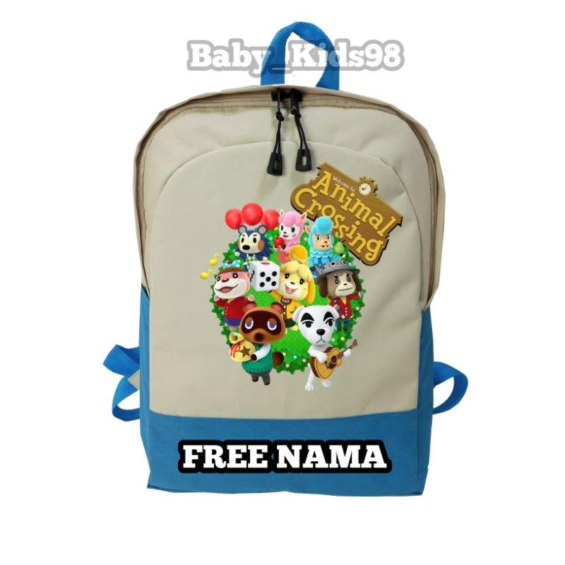 TAS RANSEL ANAK SEKOLAH ANIMAL CROSSING TERBARU FREE NAMA