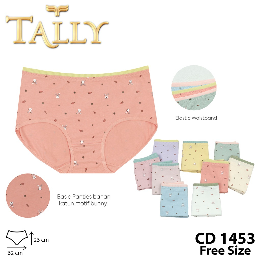 CD 1453 TALLY - TALLY CD CELANA DALAM DEWASA / REMAJA 1453 I FREE SIZE | FIT L | BAHAN KATUN Tally 1