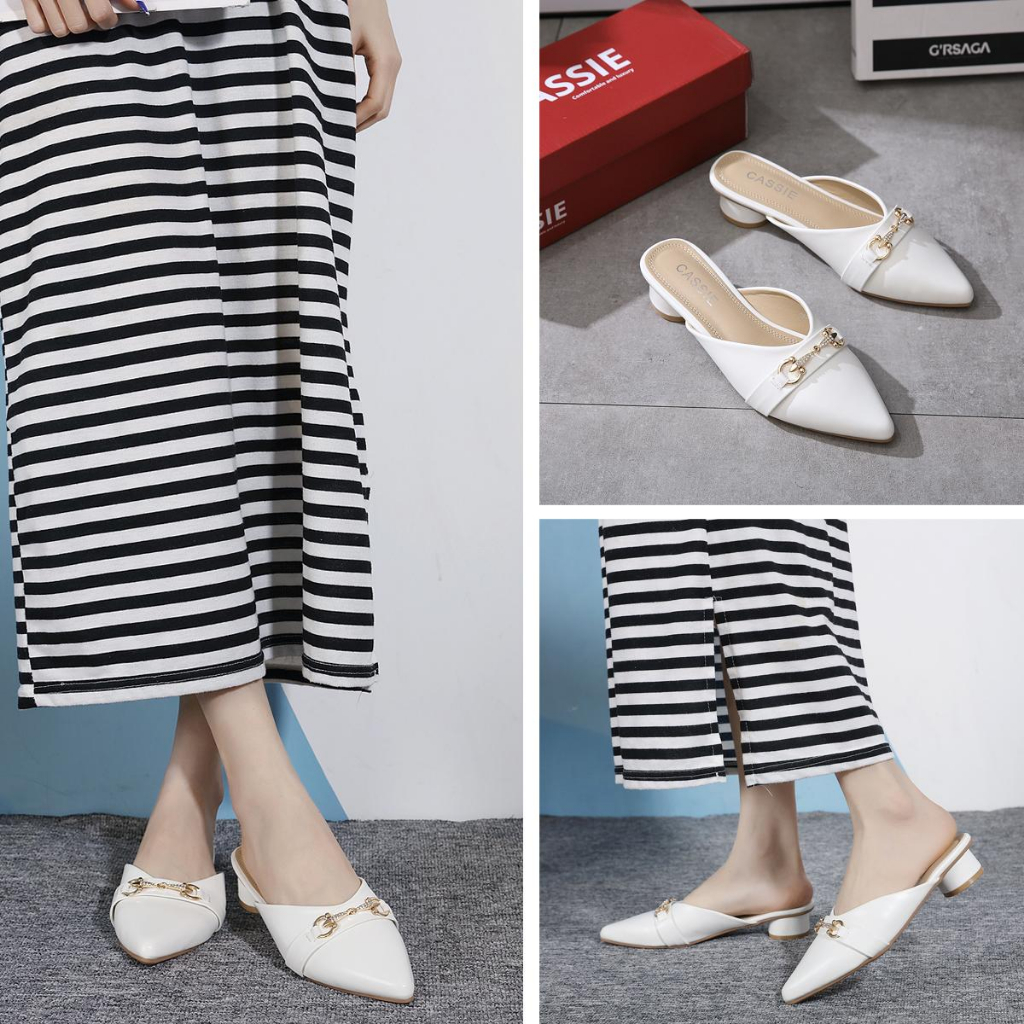 GSW High Heels wanita import Sepatu hak tahu wanita ( GG01 ) Sepatu Pesta wanita 4 cm sendal wanita import sepatu kerja wanita
