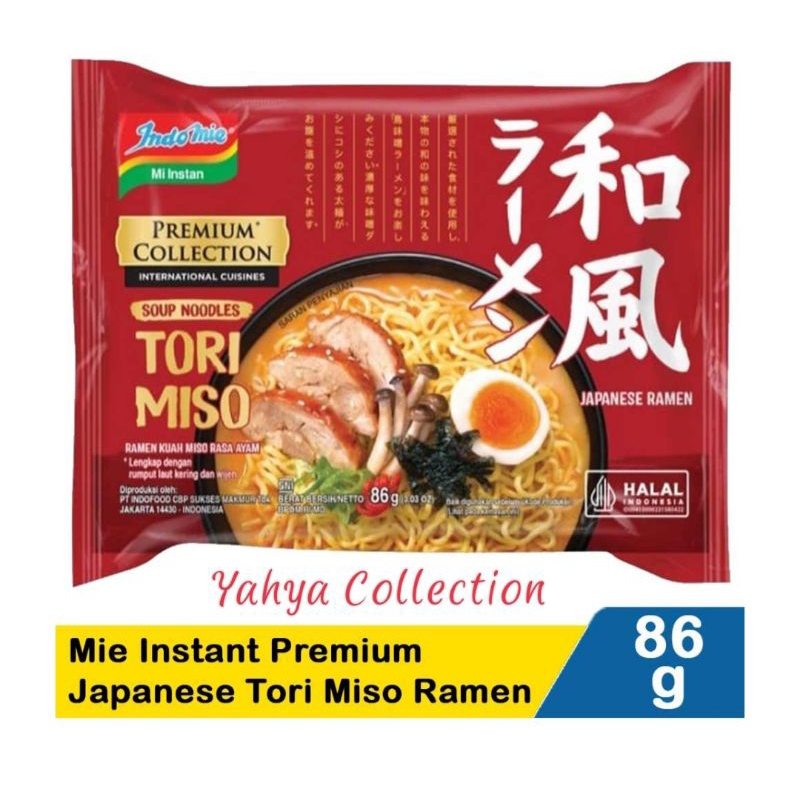 

Indomie instan premium Japanese Tori miso ramen 86gr