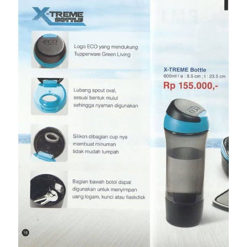 Tupperware Xtreme Bottle tumbler botol 600ml