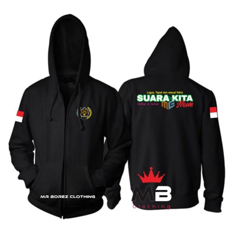 Jaket Pers Terbaru Suara Kita // Hoodie Jumper wartawan Suara Kita // Zipper wartawan