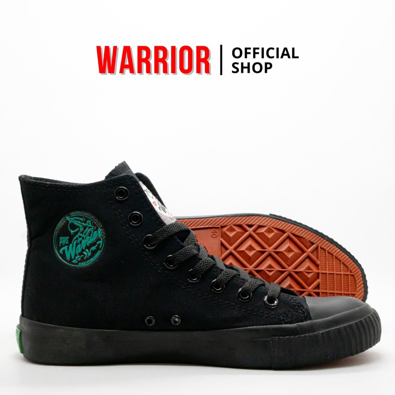 Warrior Pro All Black HC - Sepatu Sekolah - Sepatu HItam - Sepatu Warior Hitam