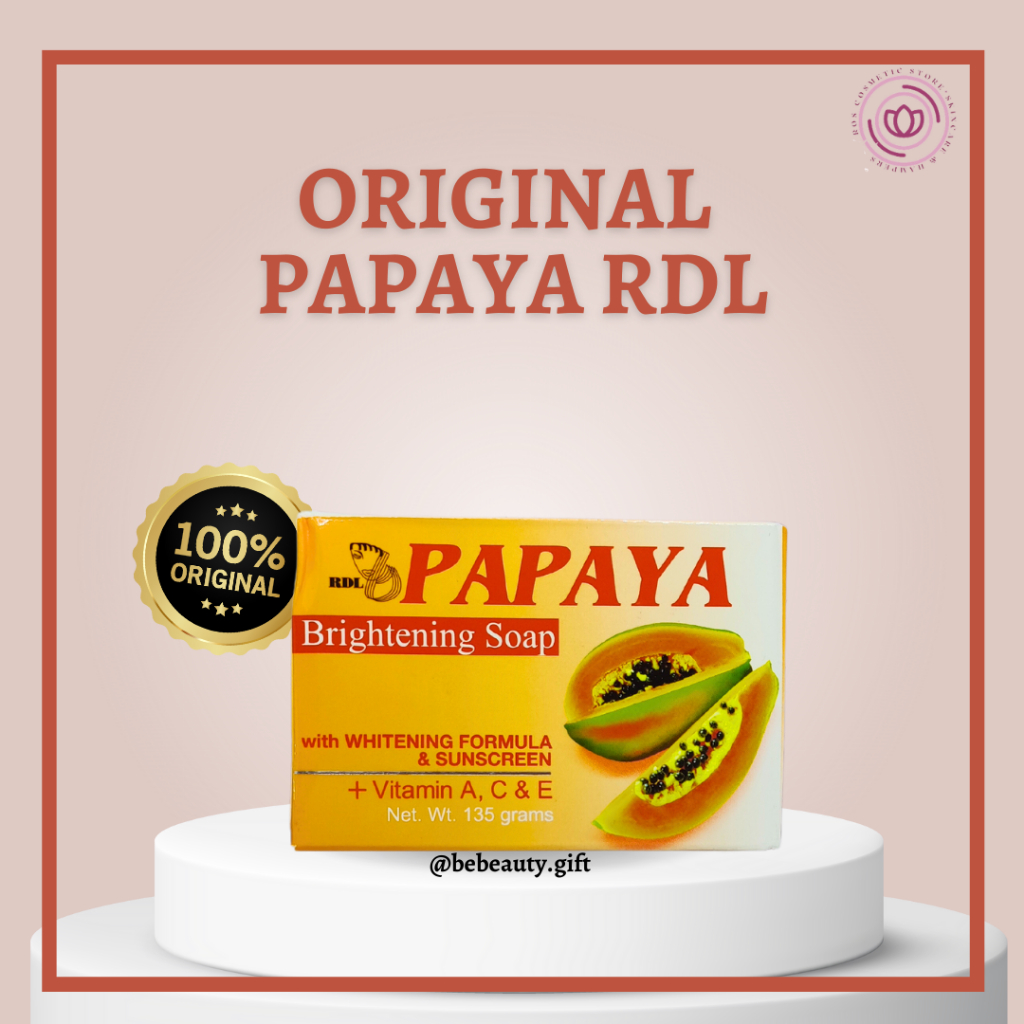 ORIGINAL PAPAYA RDL SOAP / SABUN PAPAYA ASLI /PAPAYA RDL BRIGHTENING SOAP