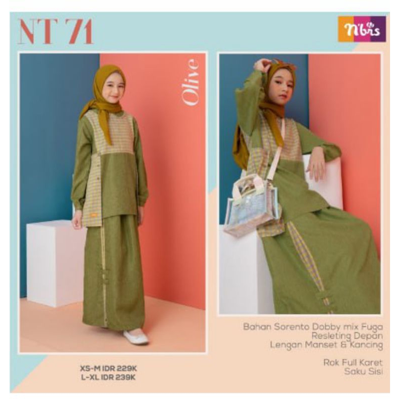 Nibras Teen NT 71 Olive XL @milihijab