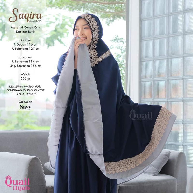 SAQIRA MUKENA QUAIL MUKENA PREMIUM JUMBO DEWASA