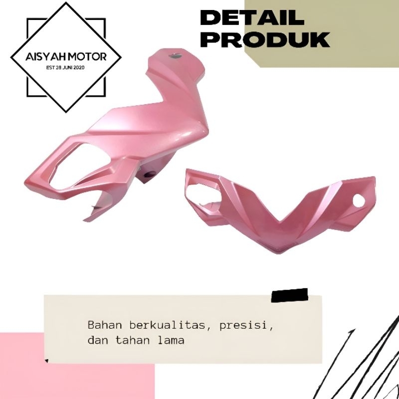 Cover Bodi Batok Depan Tameng Depan Honda Beat Karbu Warna Pink