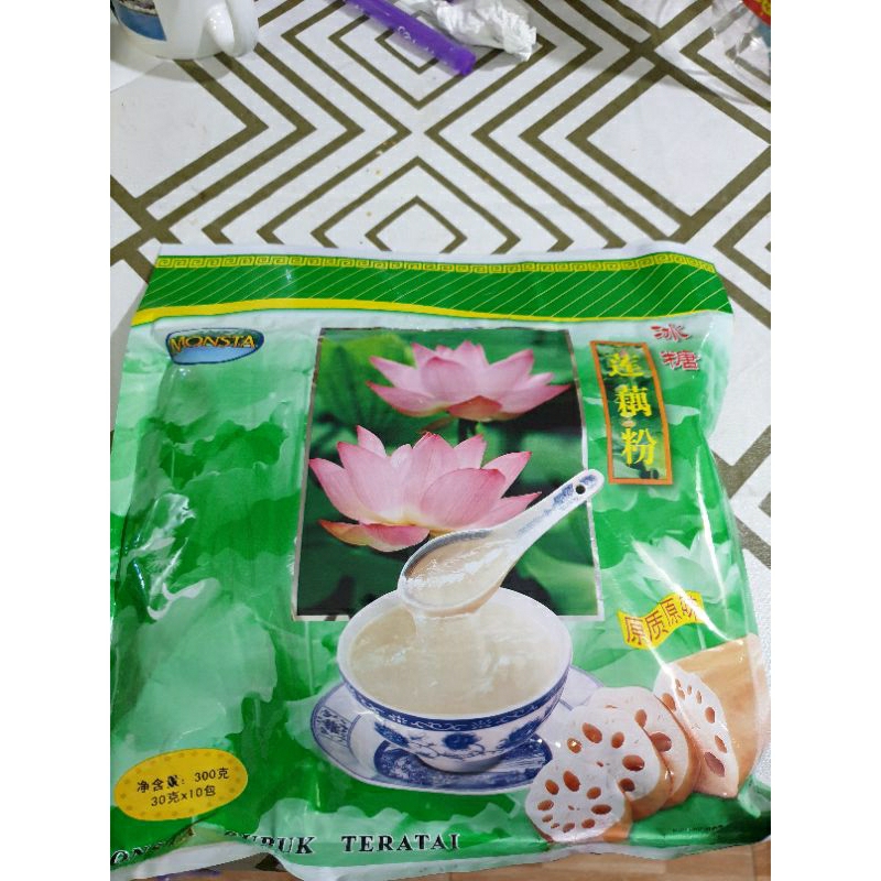 

monsta minuman serbuk bubuk tepung pati akar teratai instan