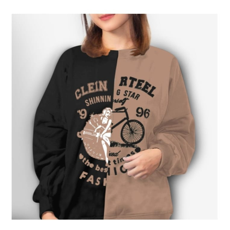 SWEATER OVERSIZE CLEIN RTEEL STYLE COMBI COLOR
