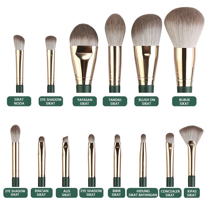 MAGEFY 14pcs/set Brush Kosmetik/Makeup Profesional Bulu Lembut Untuk Bibir Brush Kosmetik 1340