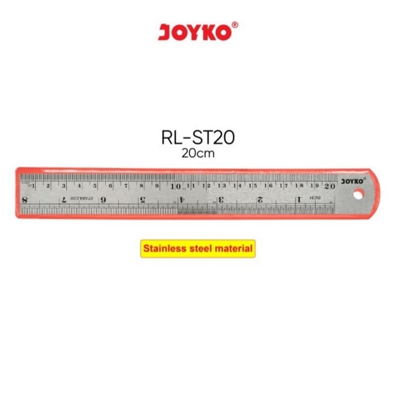 

Penggaris Besi 20 cm Joyko RL-ST20 Stainless Steel Ruler
