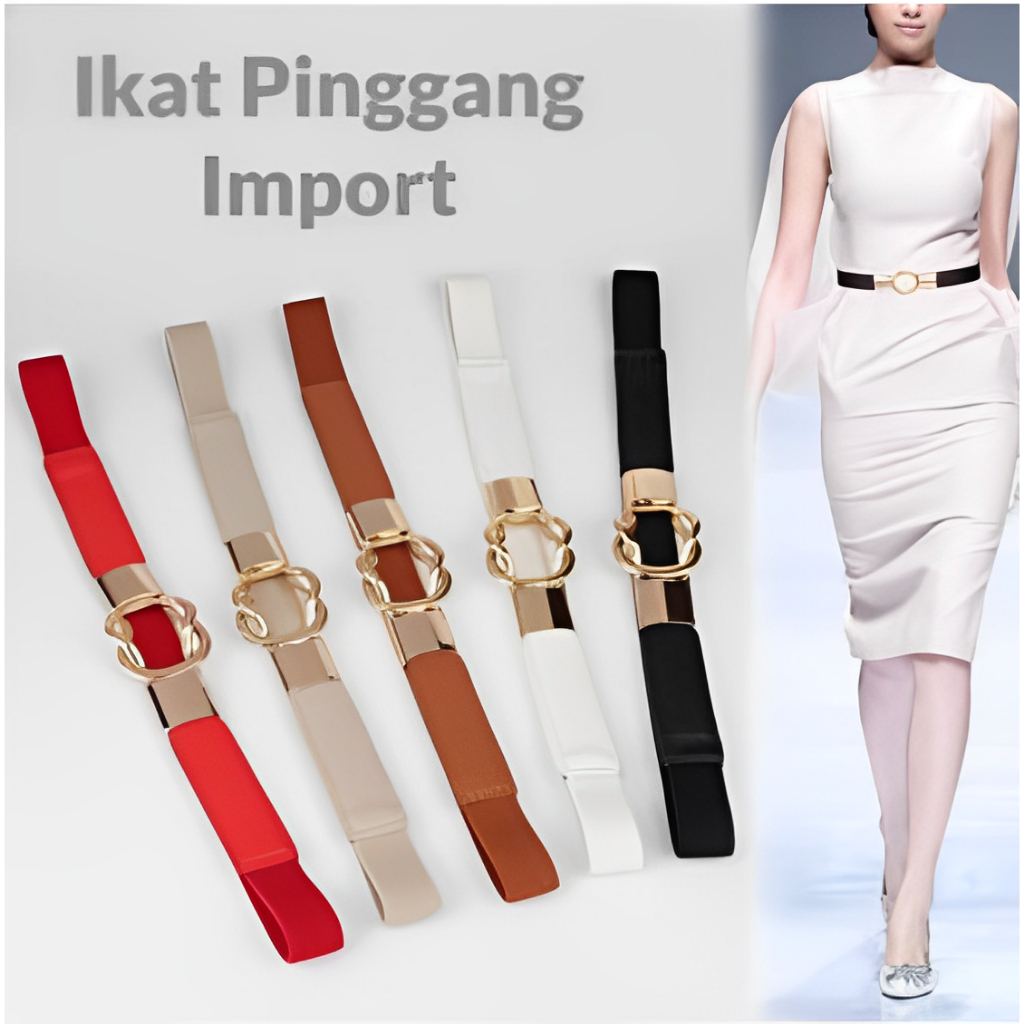 BELTSHOP NEW TALI PINGGANG WANITA/IKAT PINGGANG KARET IMPORT 00046-00051(02003)