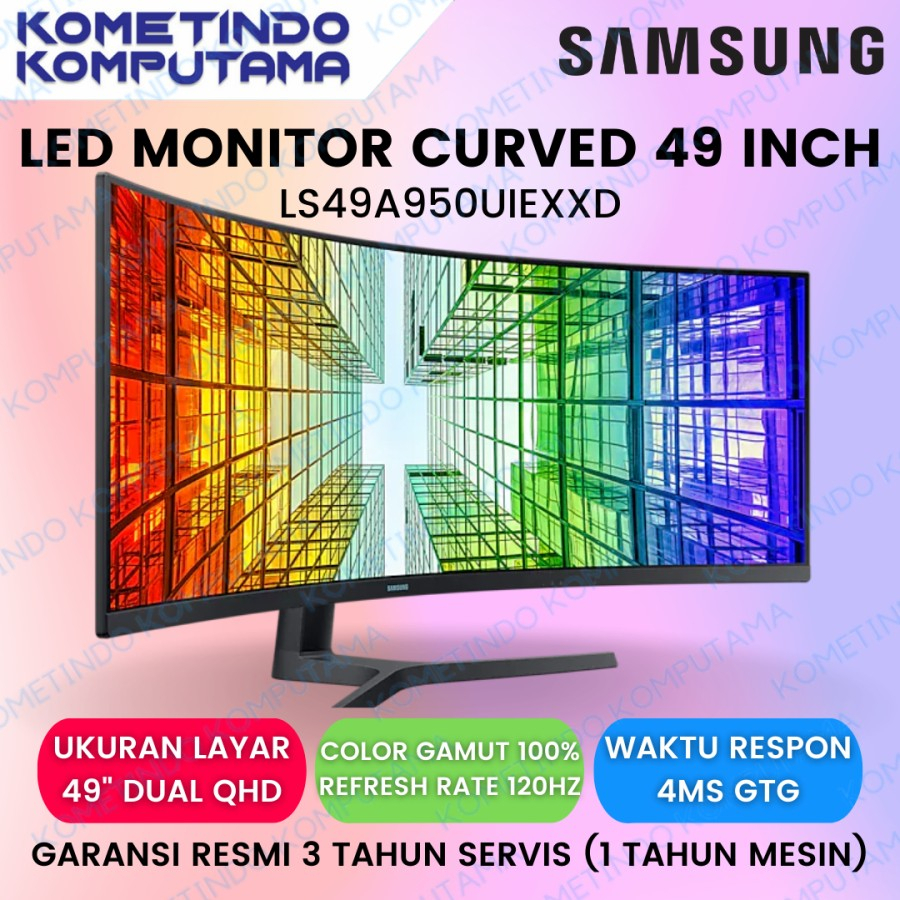 LS49A950UIEXXD LED Monitor SAMSUNG 49&quot; ULTRAWIDE DUAL QHD 1800R CURVED