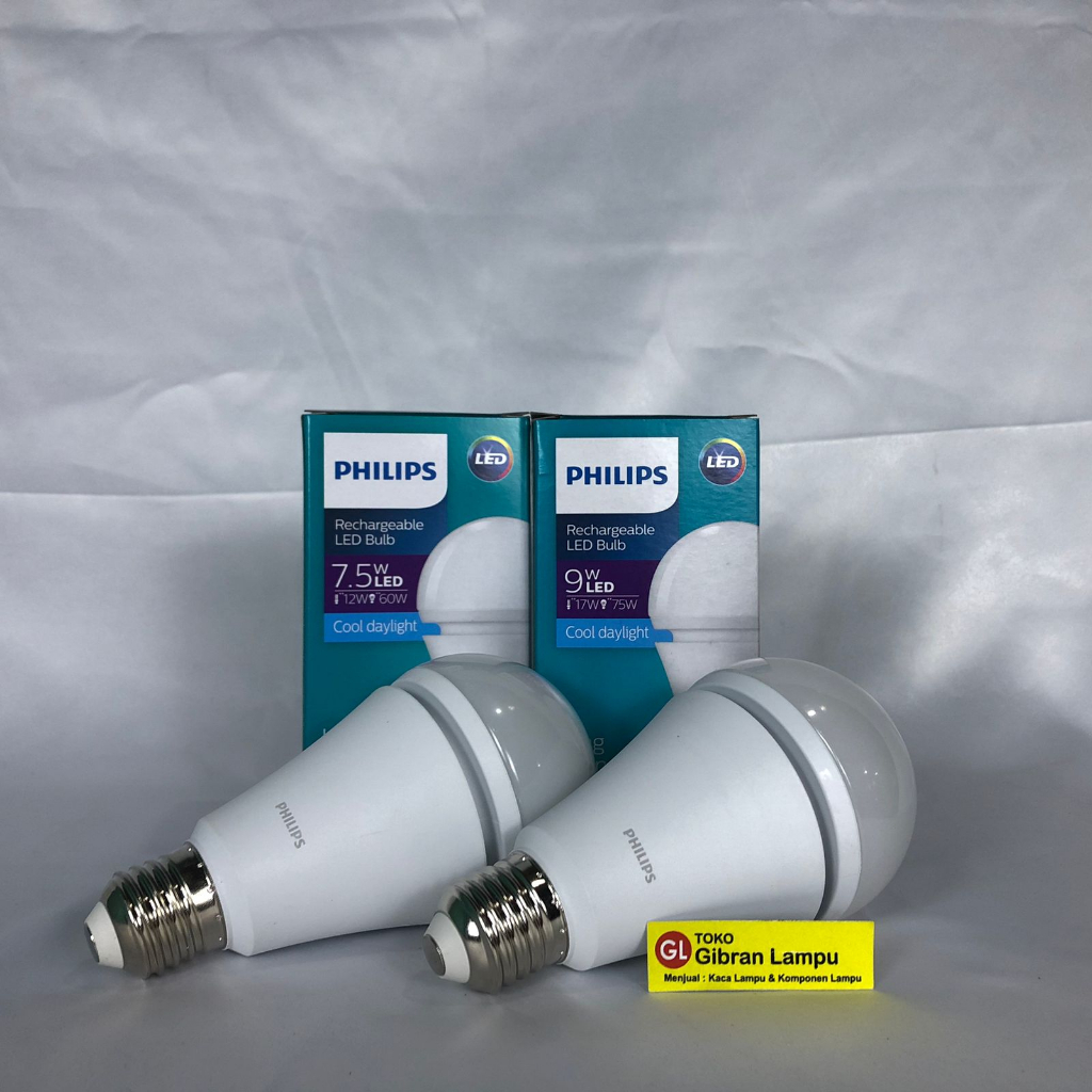 Lampu Philips Magic LED Rechargeable Bulb 7.5w 9w - LED Emergency AC DC Philips All Varian Watt