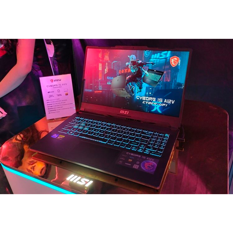 Laptop Gaming MSI CYBORG 15 RTX4060 8GB/ I7 12650H 16GB 512GB SSD W11 15.6FHD 144HZ BLIT A12VF.072