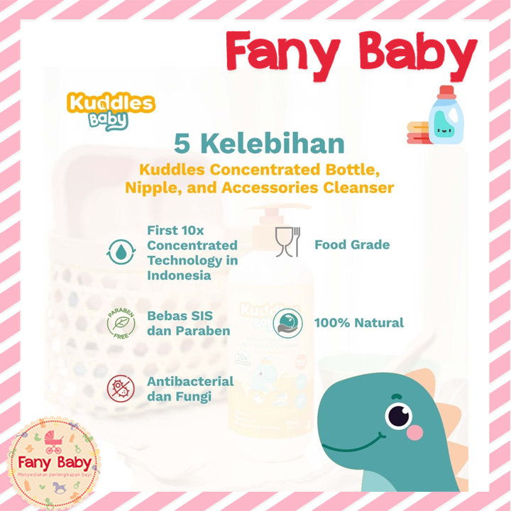 KUDDLES BABY CONCENTRATE BOTTLE &amp; ACCESSORIES CLEANSER 500ML