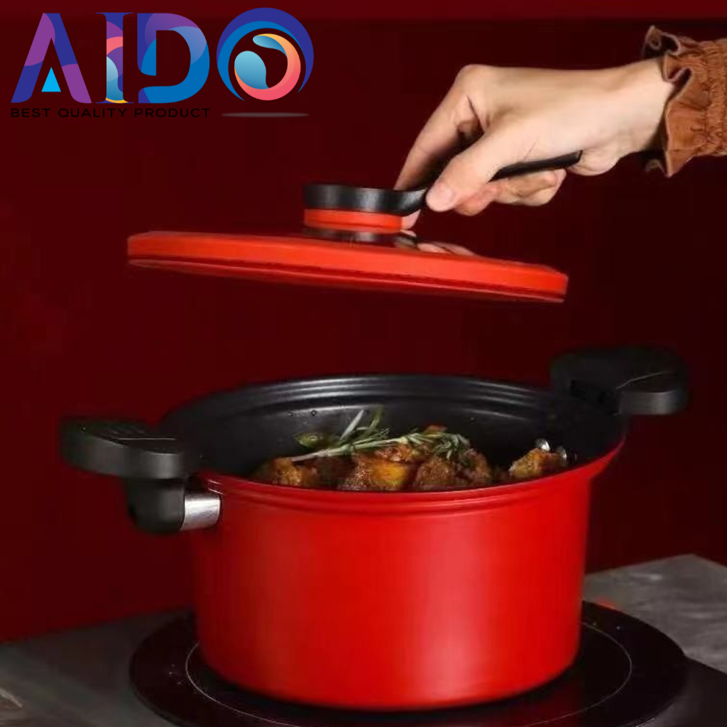 Panci Presto Cooker Pot 3.5 Liter Melunakan Daging Lembut Anti Lengket Panci Masak Panci Sup Daging Panci Masak Bertekanan Mikro Kompor Gas Panci Rebusan Panci Masak Anti-lengket untuk Dapur