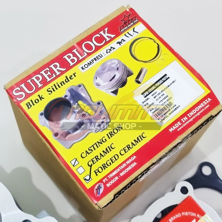Blok Mesin BRT Bore Up Piston 63mm NMAX Aerox Lexi WR XSR R15 Vixion