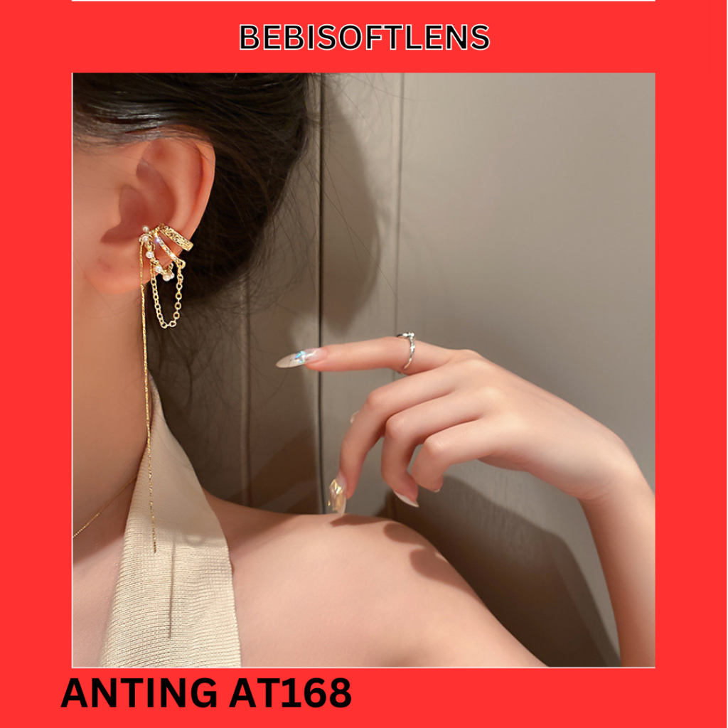 Anting AT 168 Anting Tindik dan Jepit Panjang Unik Lucu Keren Fashion Wanita / Anting Pesta  / BEBI