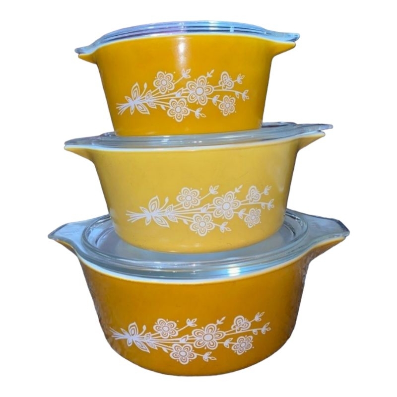 One Set Mangkok Antik Pyrex