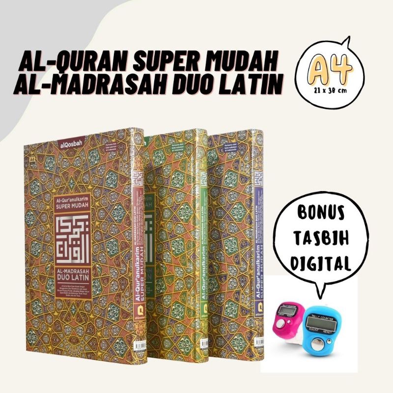 Al Quran Duo Latin 30 Juz Ukuran Besar A4
