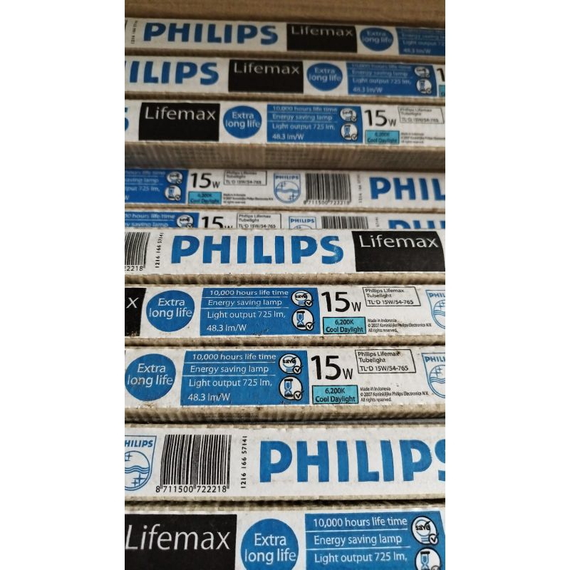 Kap Lampu Philips Philip Neon LIFEMAX TL 10 watt 15 W 18W TL Rumah Lampu Sonora