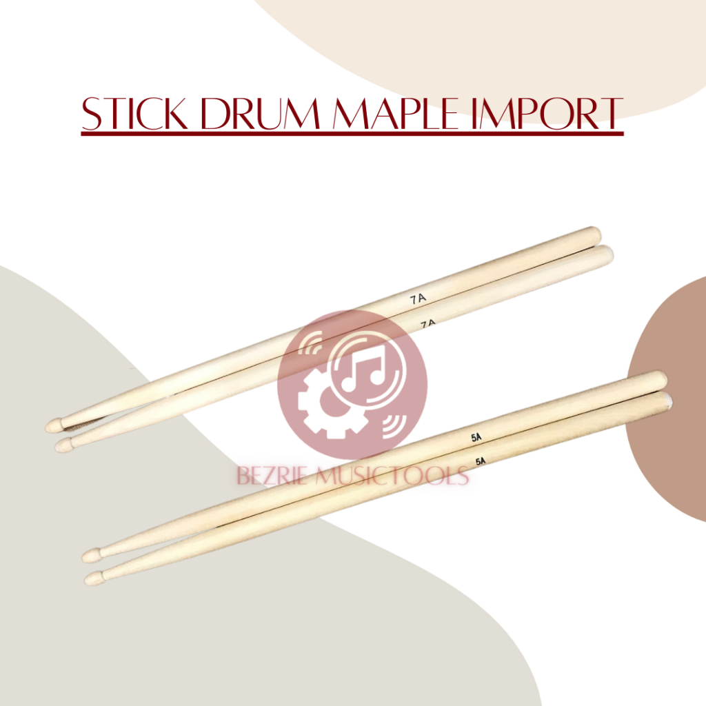 Stick Drum Maple Kualitas Import 5A 7A stik drum maple