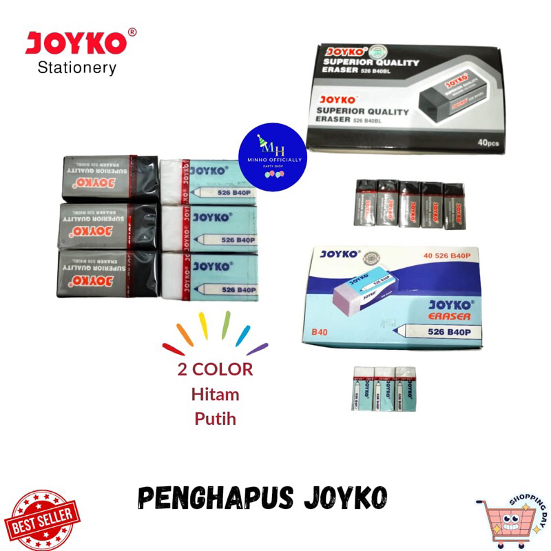 

PENGHAPUS JOYKO 526-B40BL DAN ERASER 526-B40p-Pcs